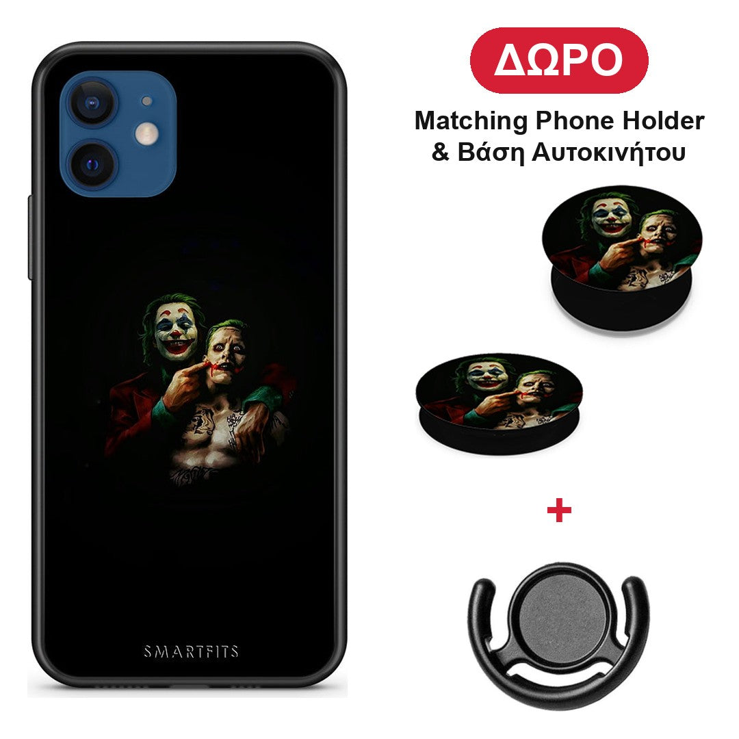 Hero Clown - iPhone 12 θήκη + Δώρο Phone Holder & Βάση Αυτοκινήτου