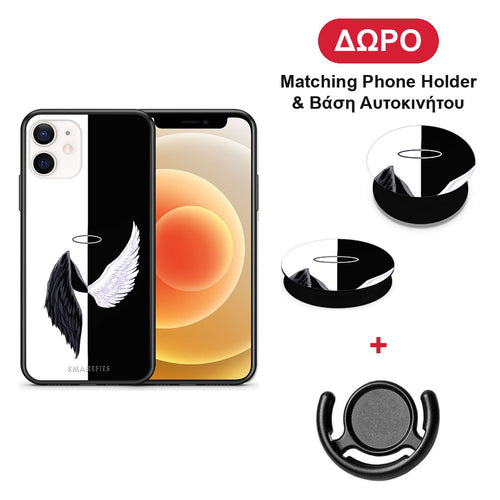 Angels Demons - iPhone 12 Mini θήκη + Δώρο Phone Holder & Βάση Αυτοκινήτου