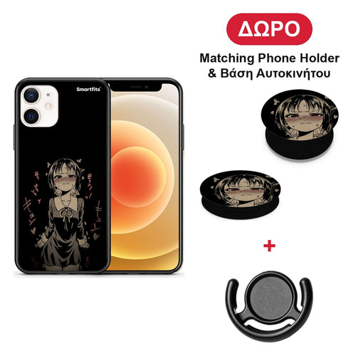 Anime Girl - iPhone 12 Mini θήκη + Δώρο Phone Holder & Βάση Αυτοκινήτου