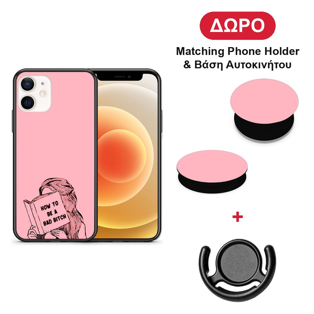 Bad Bitch - iPhone 12 Mini θήκη + Δώρο Phone Holder & Βάση Αυτοκινήτου
