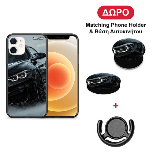 Black BMW - iPhone 12 Mini θήκη + Δώρο Phone Holder & Βάση Αυτοκινήτου