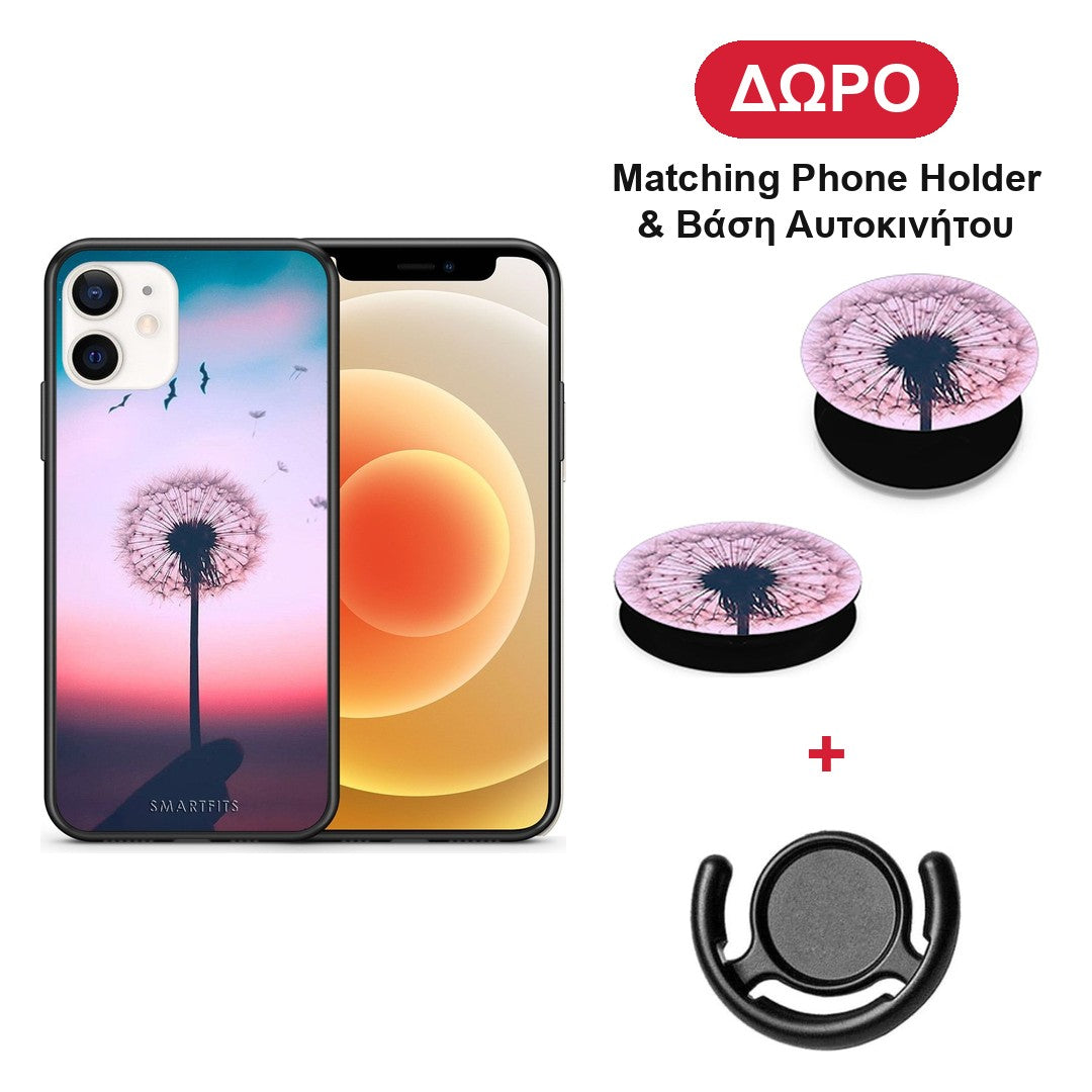Boho Wish - iPhone 12 Mini θήκη + Δώρο Phone Holder & Βάση Αυτοκινήτου