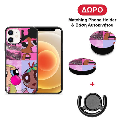 Bubble Girls - iPhone 12 Mini θήκη + Δώρο Phone Holder & Βάση Αυτοκινήτου