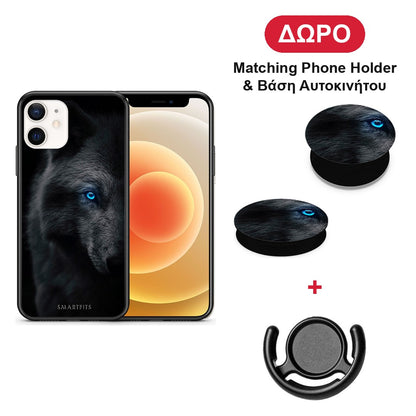 Dark Wolf - iPhone 12 Mini θήκη + Δώρο Phone Holder & Βάση Αυτοκινήτου