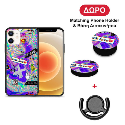 Game Over - iPhone 12 Mini θήκη + Δώρο Phone Holder & Βάση Αυτοκινήτου