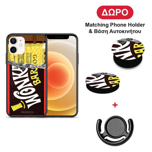 Golden Ticket - iPhone 12 Mini θήκη + Δώρο Phone Holder & Βάση Αυτοκινήτου