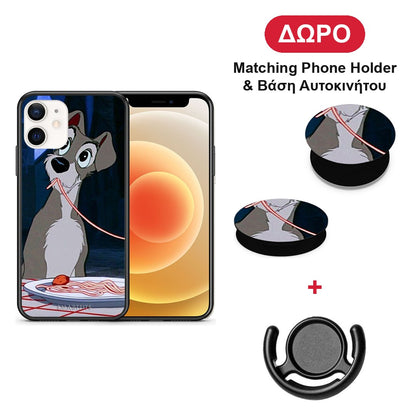Lady And Tramp 1 - iPhone 12 Mini θήκη + Δώρο Phone Holder & Βάση Αυτοκινήτου