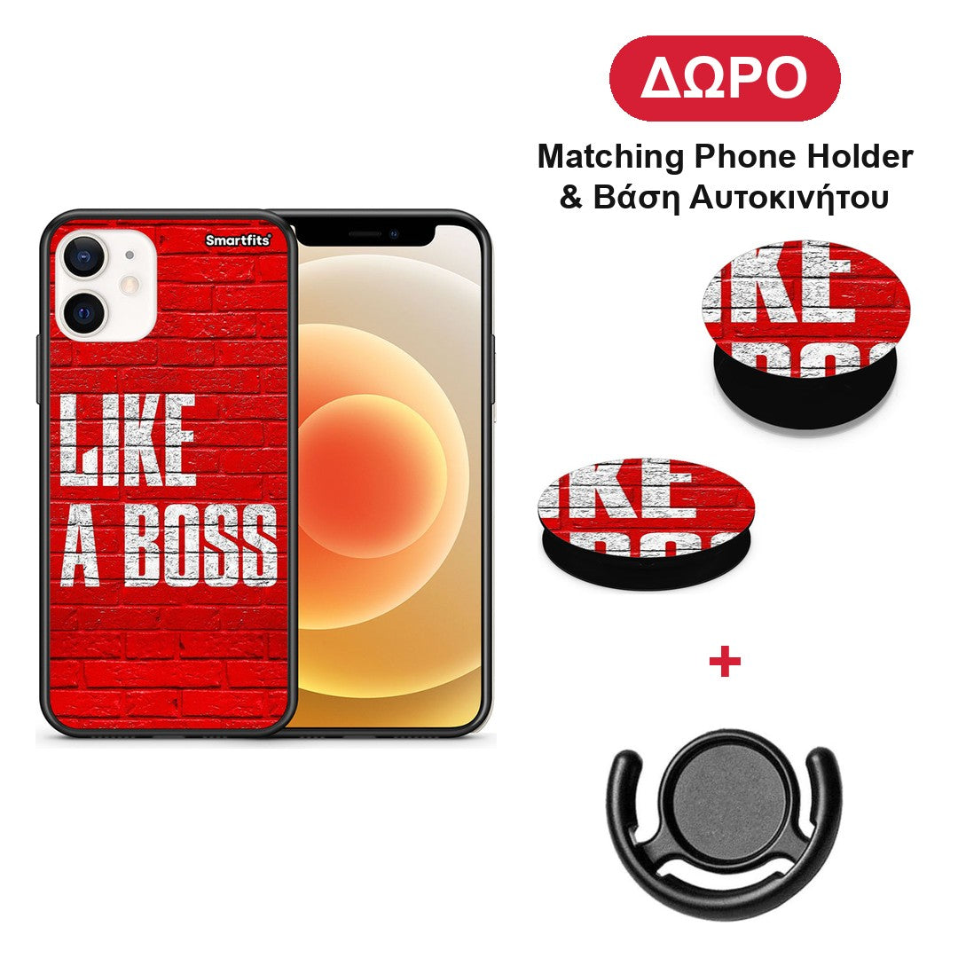 Like A Boss - iPhone 12 Mini θήκη + Δώρο Phone Holder & Βάση Αυτοκινήτου