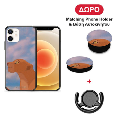 Lion Love 2 - iPhone 12 Mini θήκη + Δώρο Phone Holder & Βάση Αυτοκινήτου