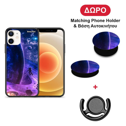 Lost Astronaut - iPhone 12 Mini θήκη + Δώρο Phone Holder & Βάση Αυτοκινήτου