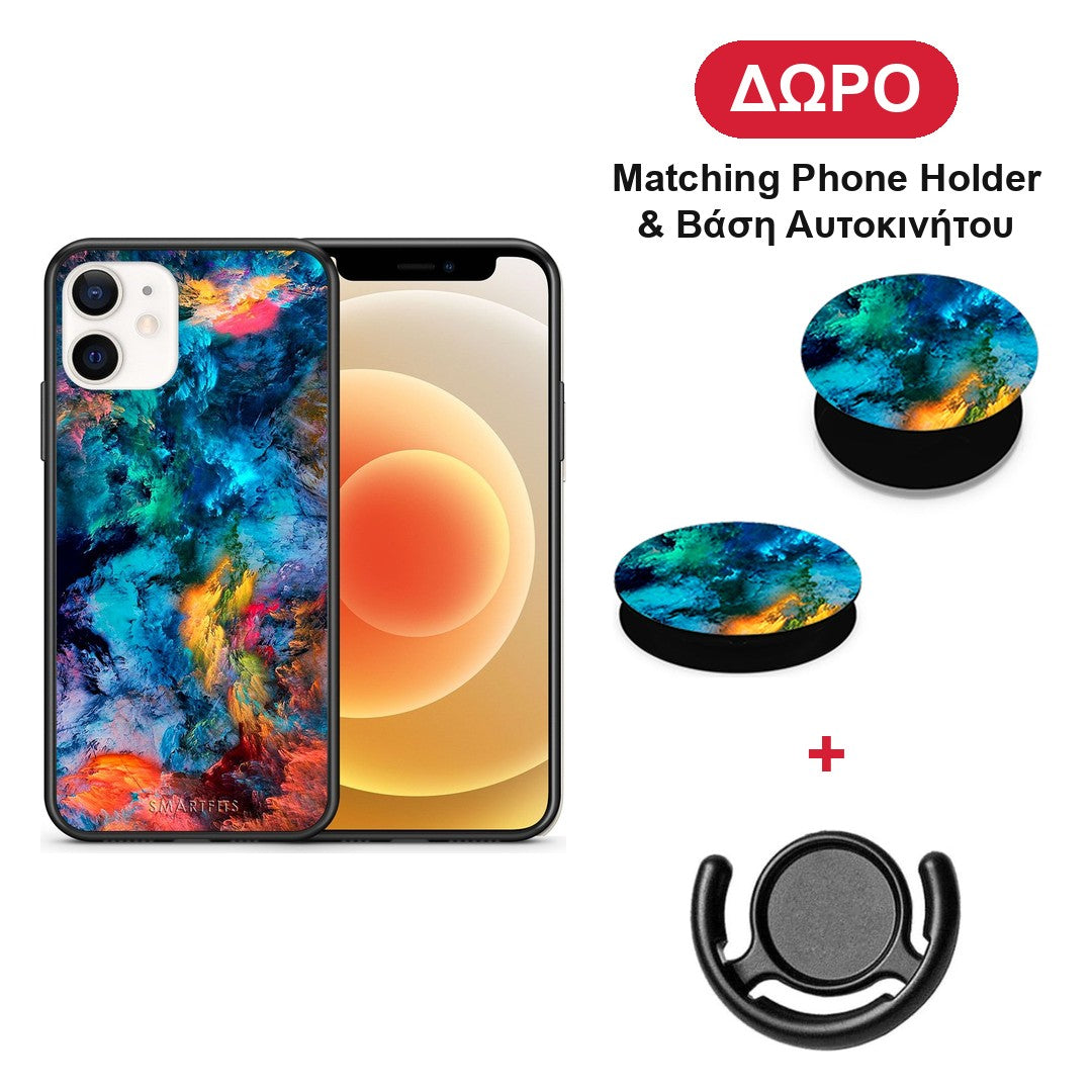 Paint Crayola - iPhone 12 Mini θήκη + Δώρο Phone Holder & Βάση Αυτοκινήτου