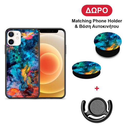 Paint Crayola - iPhone 12 Mini θήκη + Δώρο Phone Holder & Βάση Αυτοκινήτου