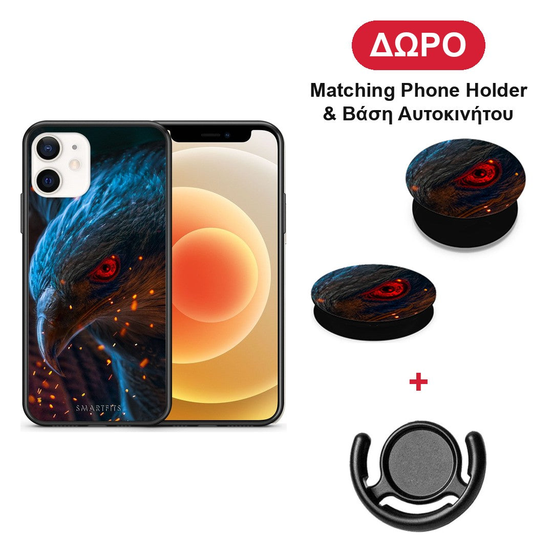 PopArt Eagle - iPhone 12 Mini θήκη + Δώρο Phone Holder & Βάση Αυτοκινήτου