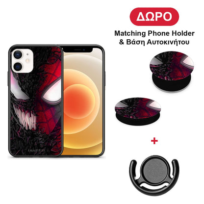 PopArt SpiderVenom - iPhone 12 Mini θήκη + Δώρο Phone Holder & Βάση Αυτοκινήτου