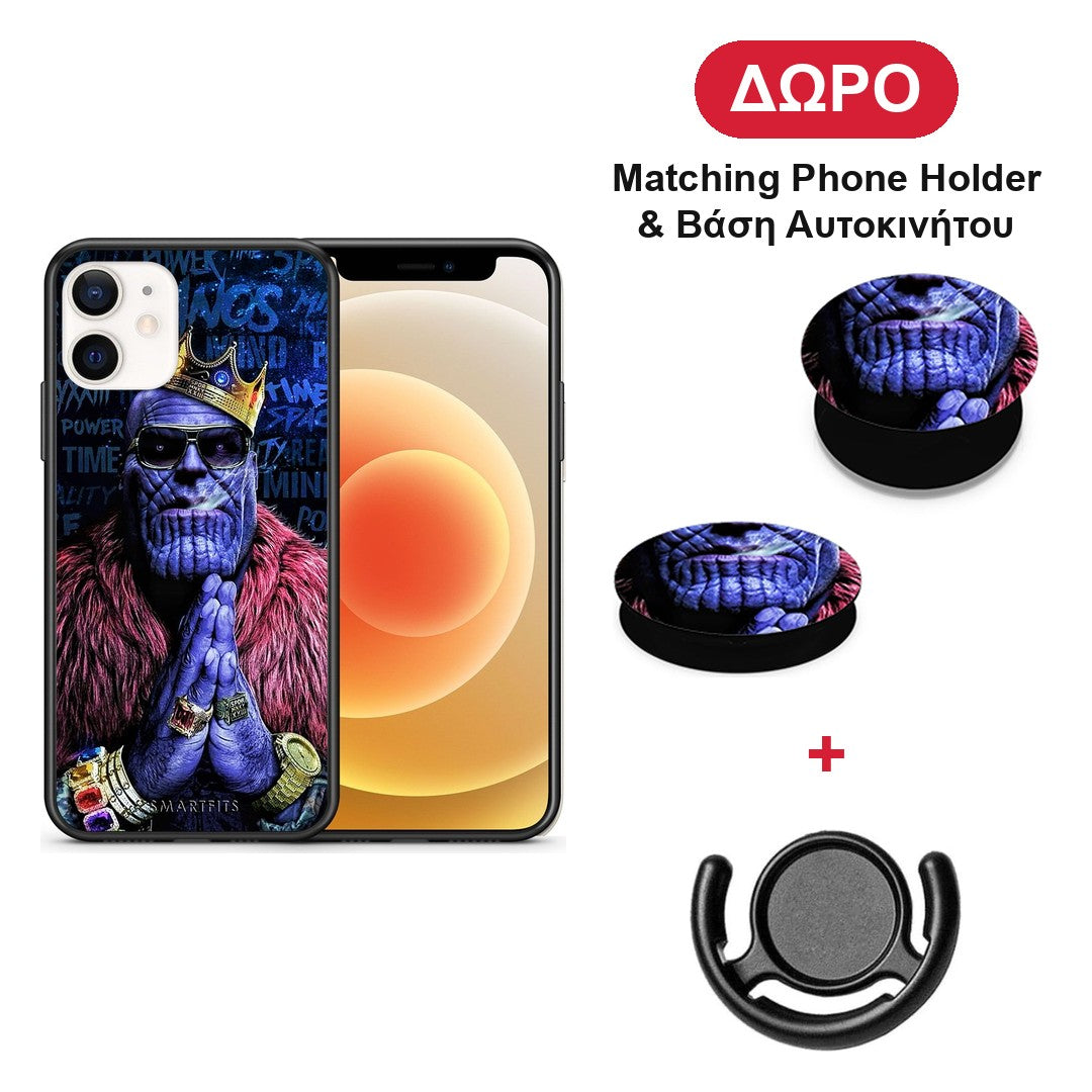 PopArt Thanos - iPhone 12 Mini θήκη + Δώρο Phone Holder & Βάση Αυτοκινήτου