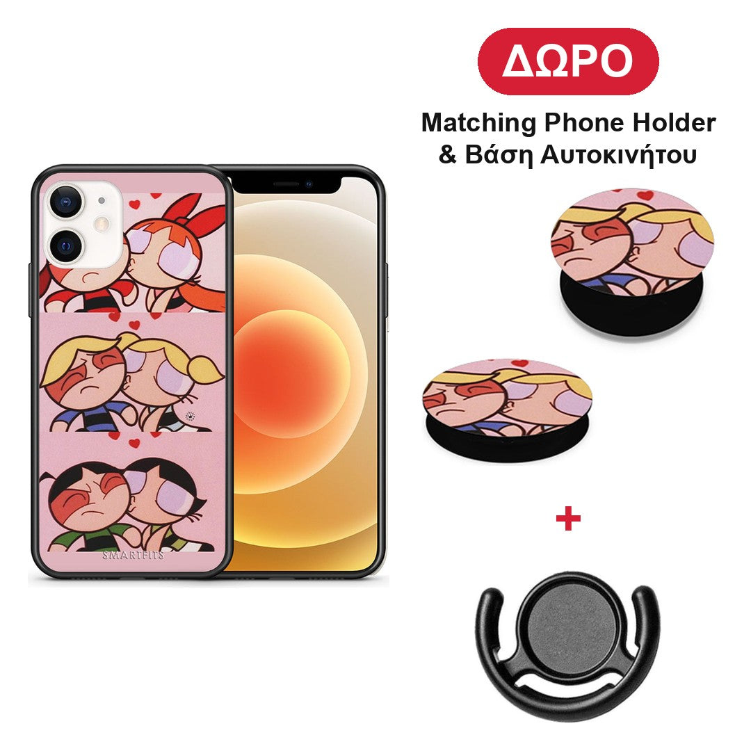 Puff Love - iPhone 12 Mini θήκη + Δώρο Phone Holder & Βάση Αυτοκινήτου