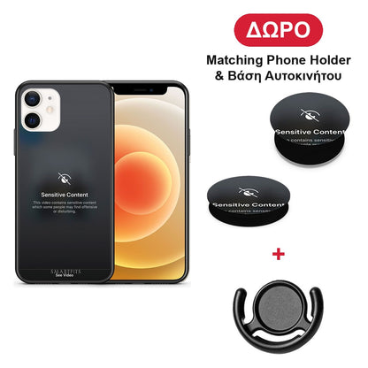Sensitive Content - iPhone 12 Mini θήκη + Δώρο Phone Holder & Βάση Αυτοκινήτου