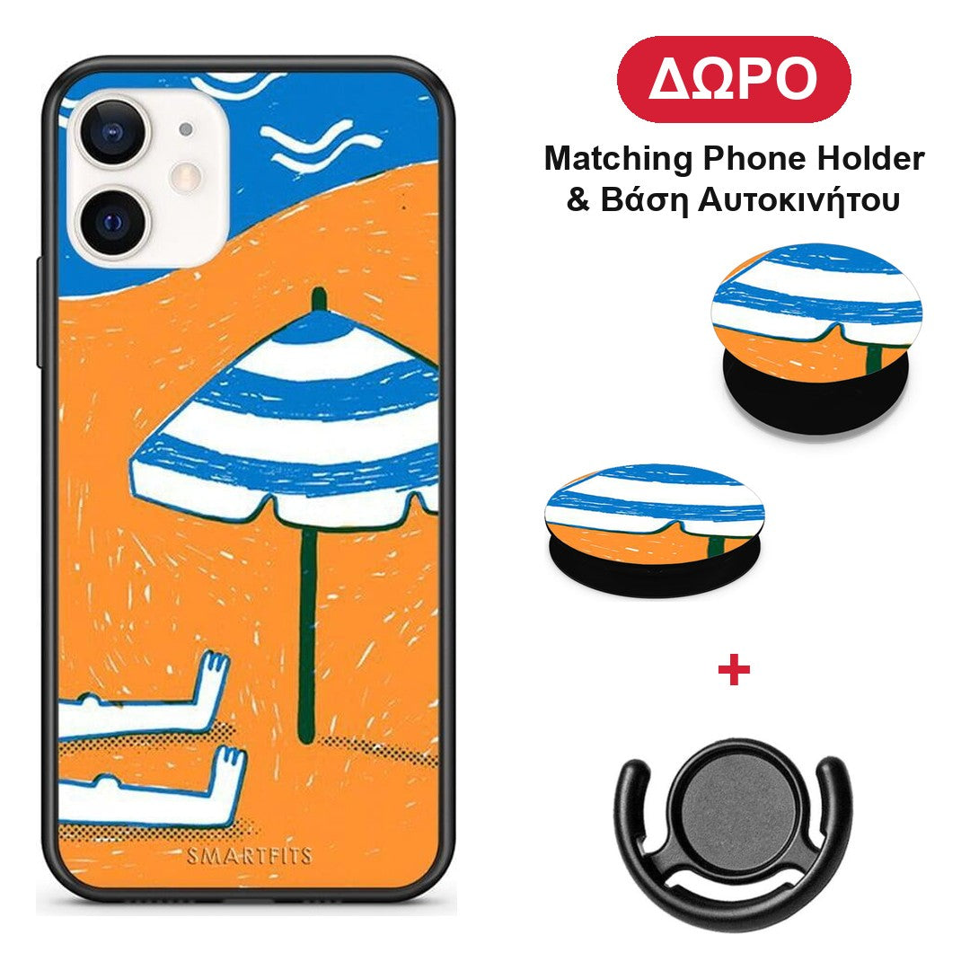 Summering - iPhone 12 Mini θήκη + Δώρο Phone Holder & Βάση Αυτοκινήτου