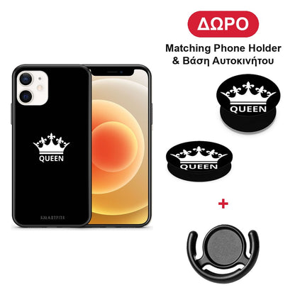 Valentine Queen - iPhone 12 Mini θήκη + Δώρο Phone Holder & Βάση Αυτοκινήτου