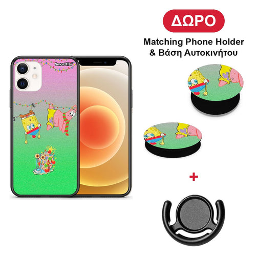 Xmas Lights - iPhone 12 Mini θήκη + Δώρο Phone Holder & Βάση Αυτοκινήτου