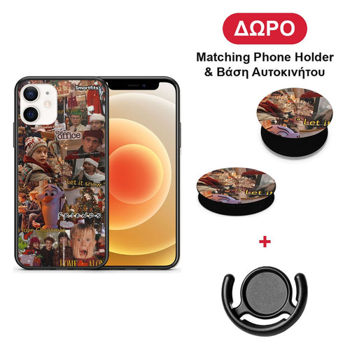 Xmas Wishes - iPhone 12 Mini θήκη + Δώρο Phone Holder & Βάση Αυτοκινήτου