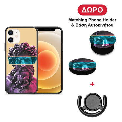 Zeus Art - iPhone 12 Mini θήκη + Δώρο Phone Holder & Βάση Αυτοκινήτου