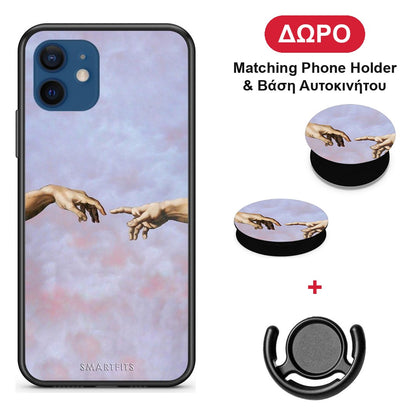Adam Hand - iPhone 12 Pro θήκη + Δώρο Phone Holder & Βάση Αυτοκινήτου