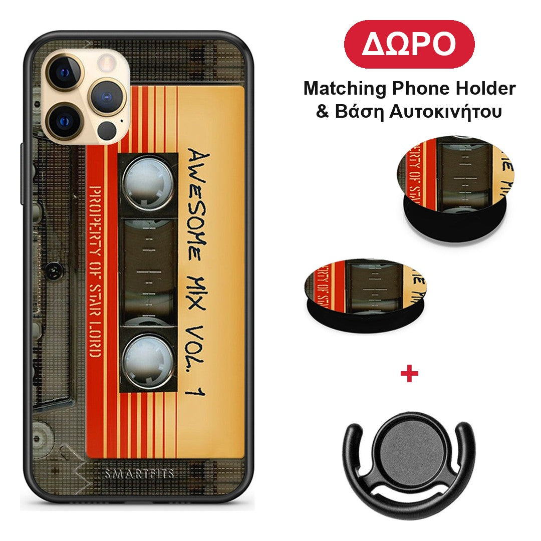Awesome Mix - iPhone 12 Pro θήκη + Δώρο Phone Holder & Βάση Αυτοκινήτου