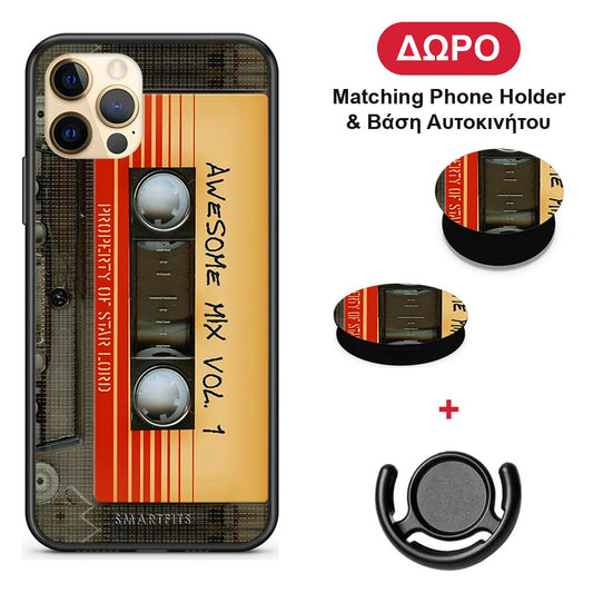 Awesome Mix - iPhone 12 Pro θήκη + Δώρο Phone Holder & Βάση Αυτοκινήτου