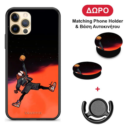 Basketball Hero - iPhone 12 Pro θήκη + Δώρο Phone Holder & Βάση Αυτοκινήτου