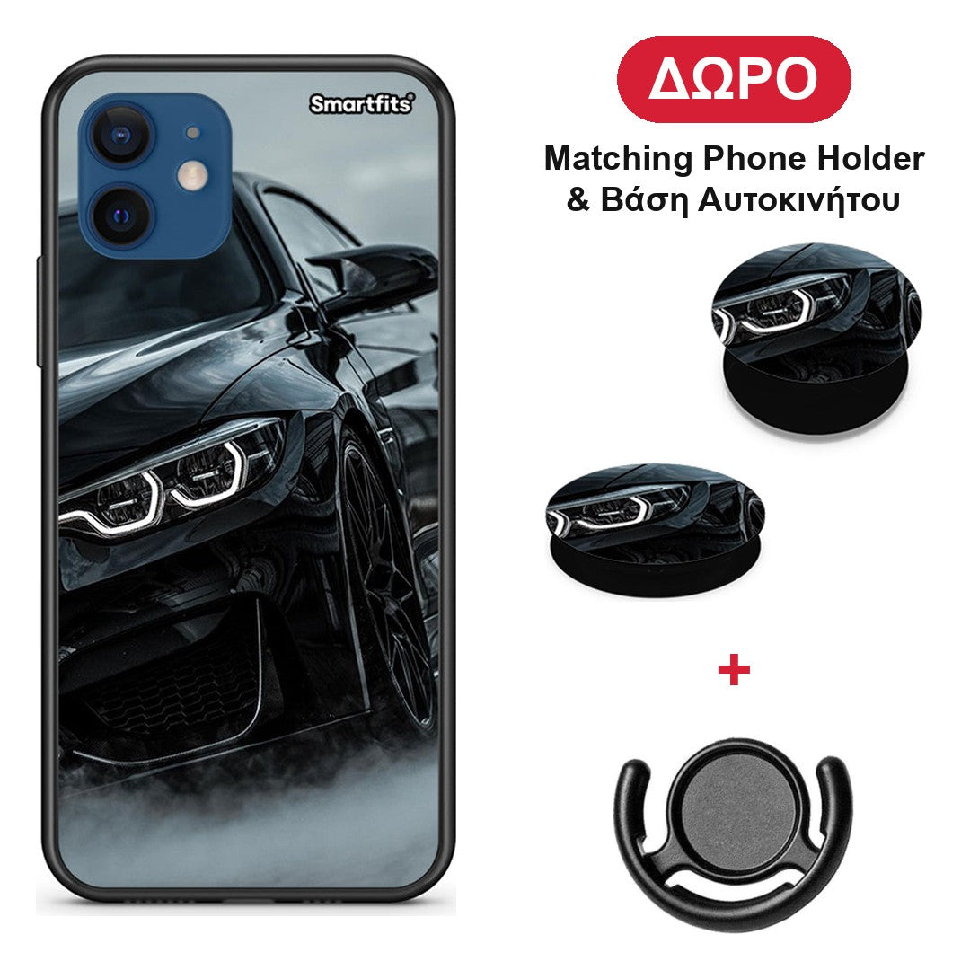 Black BMW - iPhone 12 Pro θήκη + Δώρο Phone Holder & Βάση Αυτοκινήτου