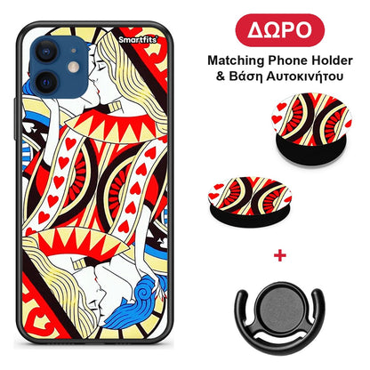Card Love - iPhone 12 Pro θήκη + Δώρο Phone Holder & Βάση Αυτοκινήτου