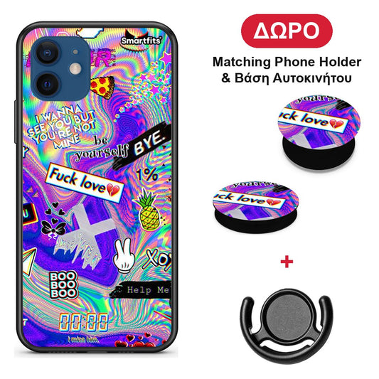 Game Over - iPhone 12 Pro θήκη + Δώρο Phone Holder & Βάση Αυτοκινήτου