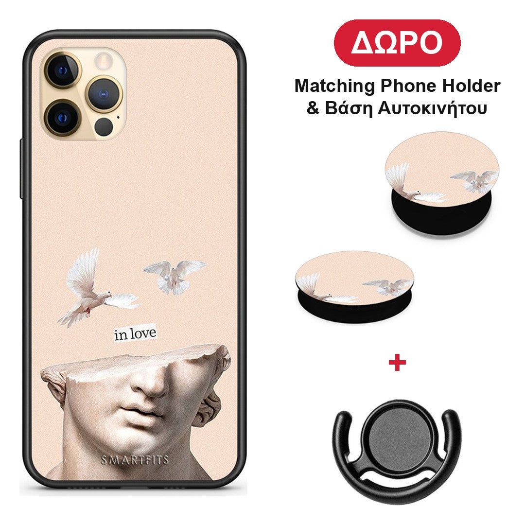 In Love - iPhone 12 Pro θήκη + Δώρο Phone Holder & Βάση Αυτοκινήτου