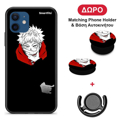 Itadori Anime - iPhone 12 Pro θήκη + Δώρο Phone Holder & Βάση Αυτοκινήτου