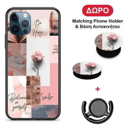 Aesthetic Collage - iPhone 12 Pro Max θήκη + Δώρο Phone Holder & Βάση Αυτοκινήτου