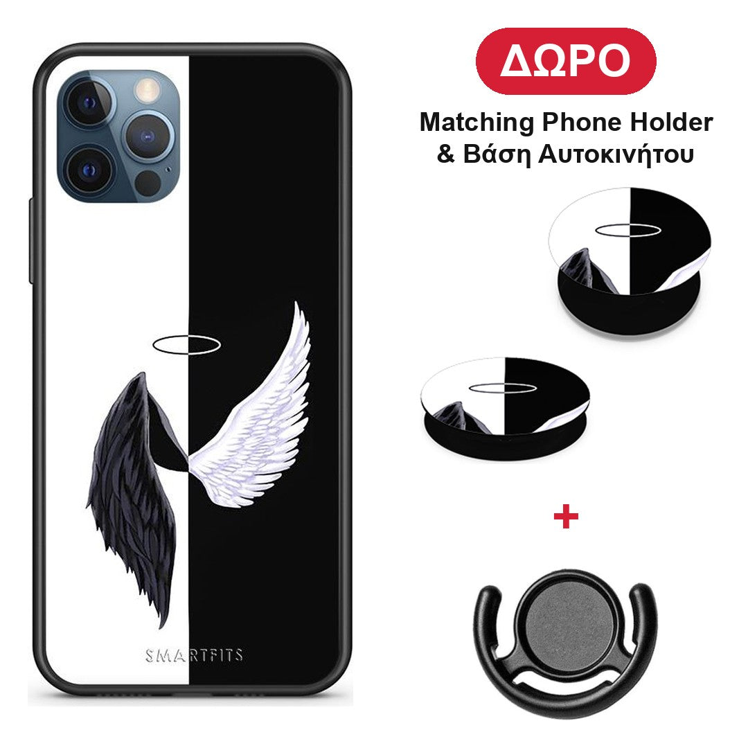 Angels Demons - iPhone 12 Pro Max θήκη + Δώρο Phone Holder & Βάση Αυτοκινήτου