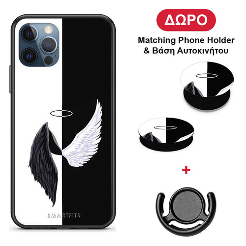 Angels Demons - iPhone 12 Pro Max θήκη + Δώρο Phone Holder & Βάση Αυτοκινήτου