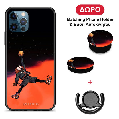Basketball Hero - iPhone 12 Pro Max θήκη + Δώρο Phone Holder & Βάση Αυτοκινήτου