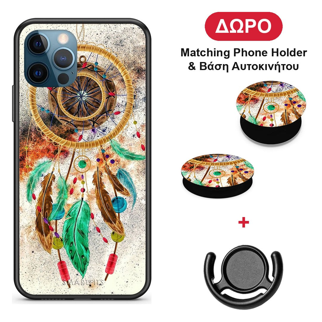 Boho DreamCatcher - iPhone 12 Pro Max θήκη + Δώρο Phone Holder & Βάση Αυτοκινήτου