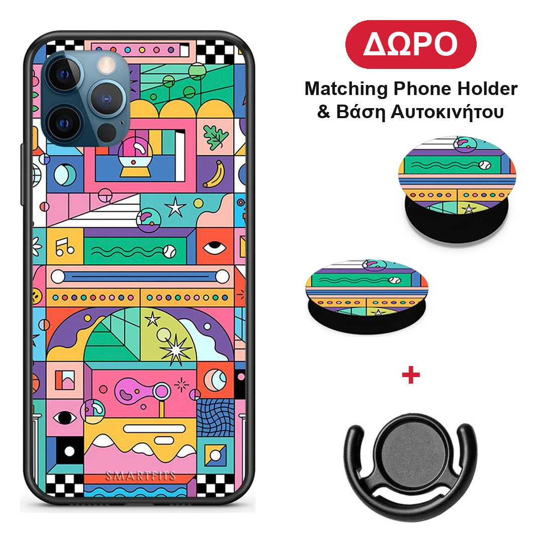 Bubbles Soap - iPhone 12 Pro Max θήκη + Δώρο Phone Holder & Βάση Αυτοκινήτου