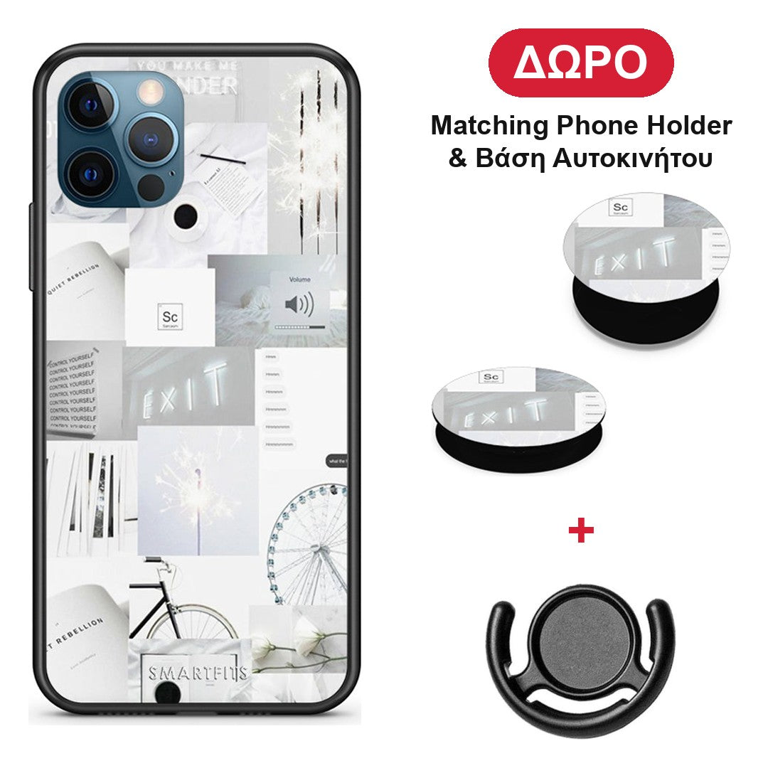 Collage Make Me Wonder - iPhone 12 Pro Max θήκη + Δώρο Phone Holder & Βάση Αυτοκινήτου