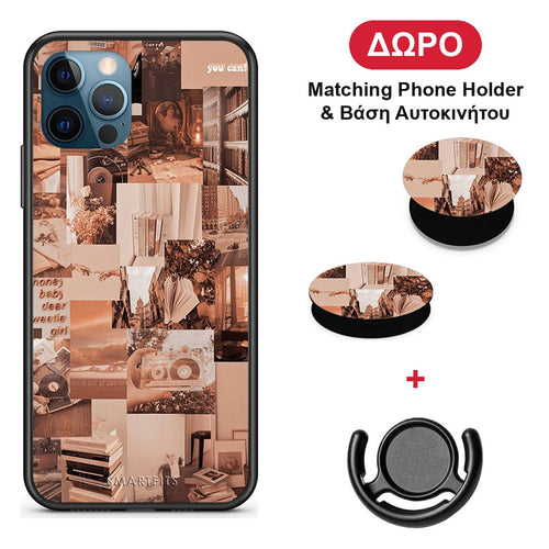 Collage You Can - iPhone 12 Pro Max θήκη + Δώρο Phone Holder & Βάση Αυτοκινήτου