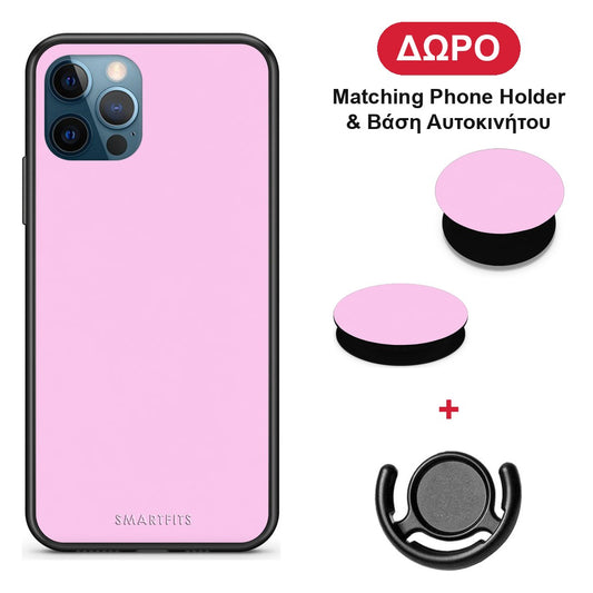 Cotton Candy Pink - iPhone 12 Pro Max θήκη + Δώρο Phone Holder & Βάση Αυτοκινήτου