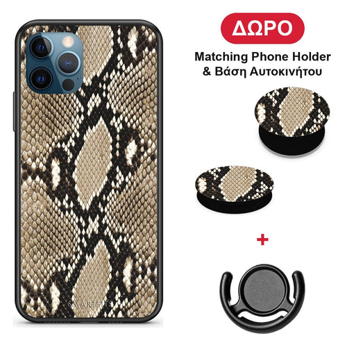Animal Fashion Snake - iPhone 12 Pro Max θήκη + Δώρο Phone Holder & Βάση Αυτοκινήτου