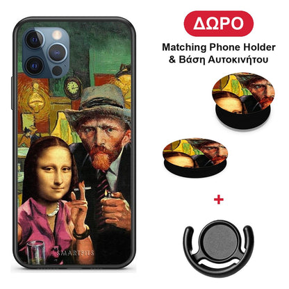 Funny Art - iPhone 12 Pro Max θήκη + Δώρο Phone Holder & Βάση Αυτοκινήτου
