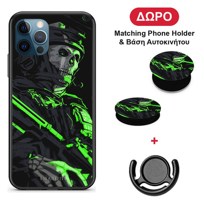 Green Soldier - iPhone 12 Pro Max θήκη + Δώρο Phone Holder & Βάση Αυτοκινήτου