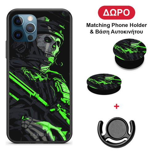Green Soldier - iPhone 12 Pro Max θήκη + Δώρο Phone Holder & Βάση Αυτοκινήτου