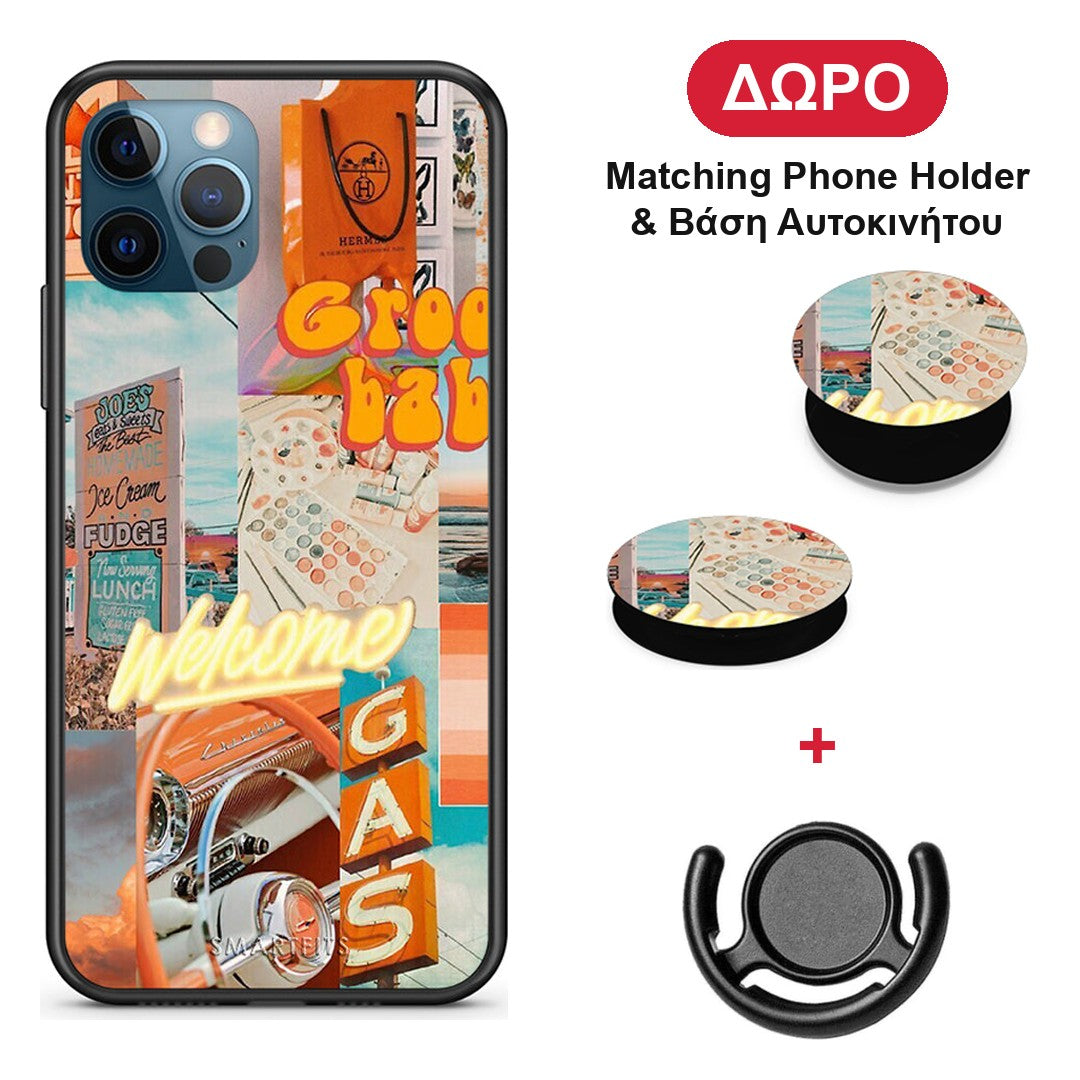 Groovy Babe - iPhone 12 Pro Max θήκη + Δώρο Phone Holder & Βάση Αυτοκινήτου