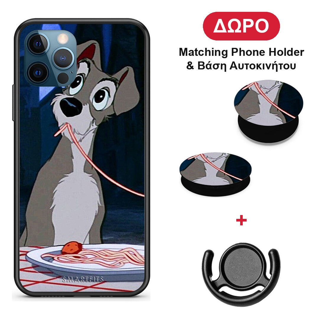 Lady And Tramp 1 - iPhone 12 Pro Max θήκη + Δώρο Phone Holder & Βάση Αυτοκινήτου